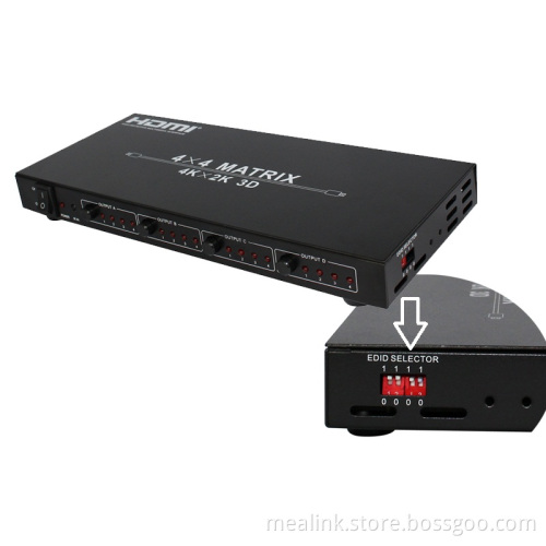 4k 4X4 HDMI 1.4V Matrix with RS232, Edid